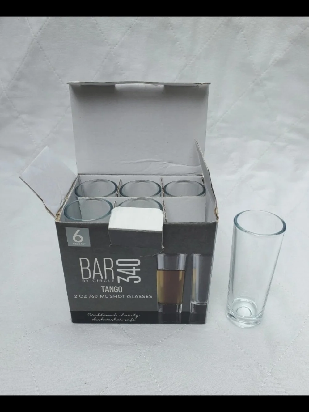 Bar III Gray Box Tango 2 oz Shot Glasses - Set of 6